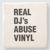 REAL DJ's ABUSE VINYL Stenen Onderzetter (Voorkant)