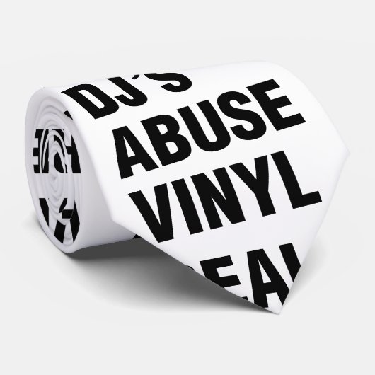 REAL DJ's ABUSE VINYL Stropdas (Opgerold)