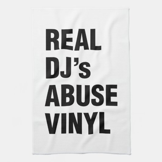 REAL DJ's ABUSE VINYL Theedoek (Verticaal)