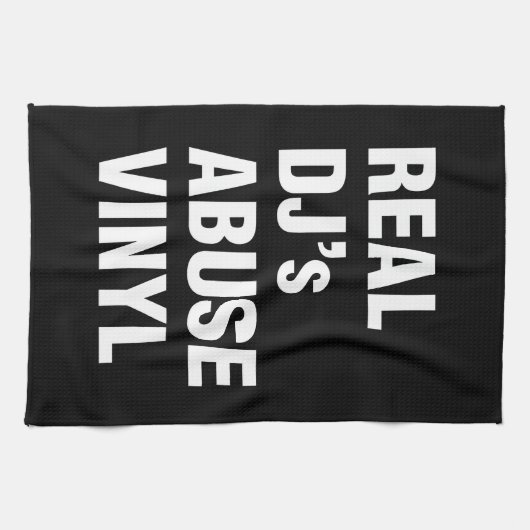 REAL DJ's ABUSE VINYL Theedoek (Horizontaal)