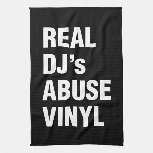 REAL DJ's ABUSE VINYL Theedoek (Verticaal)