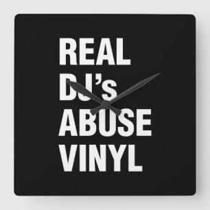 REAL DJ's ABUSE VINYL Vierkante Klok