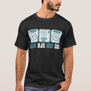 Real DJs gebruiken CDs (Wit) T-shirt