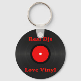 Real Djs Love Vinyl Sleutelhanger