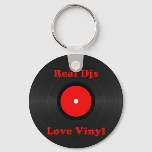 Real Djs Love Vinyl Sleutelhanger (Voorkant)