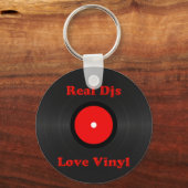 Real Djs Love Vinyl Sleutelhanger (Voorkant)