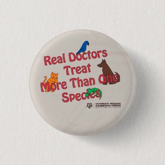 Real Doctors Pin/knop Ronde Button 3,2 Cm (Voorkant)