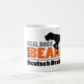 Real Dogs have Beards - Deutsch Drahthaar Koffiemok (Center)