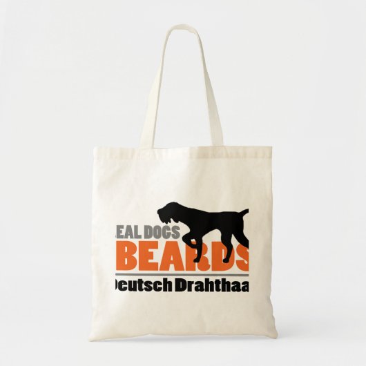 Real Dogs have Beards - Deutsch Drahthaar Tote Bag (Voorkant)