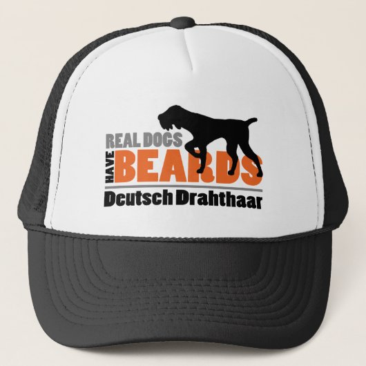 Real Dogs have Beards - Deutsch Drahthaar Trucker Pet (Voorkant)