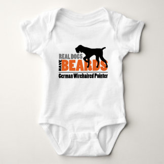 Real Dogs have Beards - German Wirehaered Pointer Romper