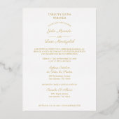 Real Dorado XV Foto Español Efecto Encaje Folie Uitnodiging (Achterkant)