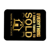 REAL ESTAAT alles draait om VERKOCHTE CAR MAGNET Magneet (Horizontaal)