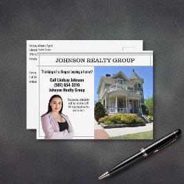 Real Estate Agency Direct Mail Modern Sage Green Briefkaart