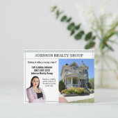 Real Estate Agency Direct Mail Modern Sage Green Briefkaart (Staand voorkant)