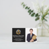 Real Estate Agent | Aangepast Afbeelding agent Visitekaartje (Staand voorkant)