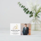 Real Estate Agent | Aangepast Man voor pc-zakelijk Visitekaartje (Staand voorkant)