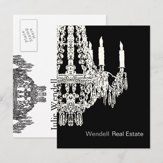 Real Estate Agent Adverteren Briefkaart (Voorkant / Achterkant)