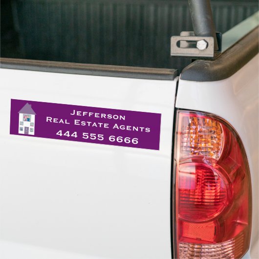 Real Estate Agent Adverteren Bumpersticker (Op Truck)