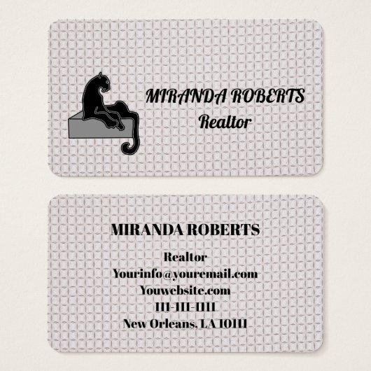 Real Estate Agent Black en White toevoegen Visitekaartje (Voorkant /achterkant)