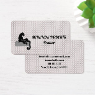 Real Estate Agent Black en White toevoegen Visitekaartje