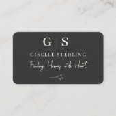 Real Estate Agent Black Professional Visitekaartje (Voorkant)