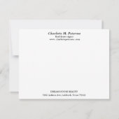 Real Estate Agent Blue House Patroon Bedankkaart (Achterkant)