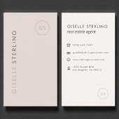 Real Estate Agent Blush Pink Minimalist Modern Visitekaartje