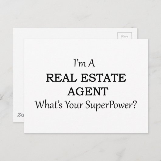 REAL ESTATE AGENT BRIEFKAART (Voorkant / Achterkant)