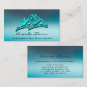 Real Estate Agent Broker House Glitter 3D House Visitekaartje (Voorkant / Achterkant)