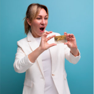 Real Estate Agent Broker House Glitter Gold House Visitekaartje