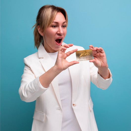 Real Estate Agent Broker House Glitter Gold House Visitekaartje