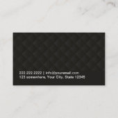 Real Estate Agent Broker Luxury Black Gold Visitekaartje (Achterkant)