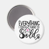 Real Estate Agent Broker Running Comps Realtor Magneet (Voorkant / Achterkant)