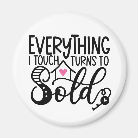 Real Estate Agent Broker Running Comps Realtor Magneet (Voorkant)