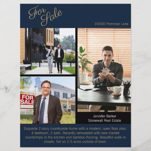 Real Estate Agent | Custom Logo Property Branding Flyer (Voorkant)