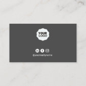 Real Estate Agent Dark Grey Professional Visitekaartje (Achterkant)