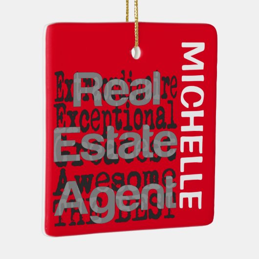 Real Estate Agent Extraordinaire CUSTOM Keramisch Ornament (Rechts)