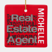 Real Estate Agent Extraordinaire CUSTOM Keramisch Ornament (Achterkant)
