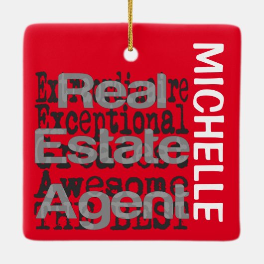 Real Estate Agent Extraordinaire CUSTOM Keramisch Ornament (Achterkant)