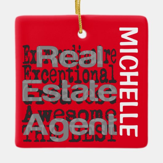 Real Estate Agent Extraordinaire CUSTOM Keramisch Ornament (Voorkant)