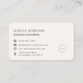 Real Estate Agent Feminine Professional Visitekaartje (Achterkant)