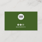 Real Estate Agent for Photo Olive Green Visitekaartje (Achterkant)