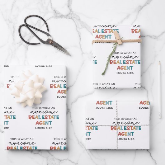 Real Estate Agent Funny Geweldige Realtor Inpakpapier Vel (Voorkant)