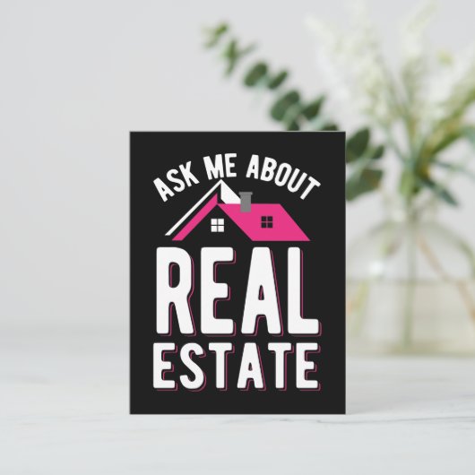 Real Estate Agent Funny House Broker Briefkaart (Staand voorkant)