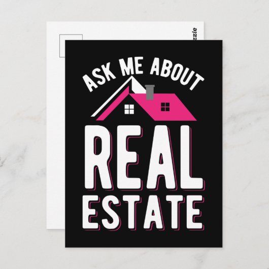 Real Estate Agent Funny House Broker Briefkaart (Voorkant / Achterkant)