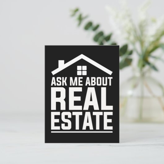 Real Estate Agent Funny Property Estate Broker Briefkaart (Staand voorkant)