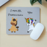 Real Estate Agent Gift Dabbing Unicorn Horse Muismat<br><div class="desc">Dit ontwerp is gemaakt met behulp van digitale kunst. Het kan in het gebied worden aangepast door de klik aan te passen en de naam, initialen of woorden aan te passen. U kunt de tekstkleur en de stijl ook veranderen of de tekst voor een slechts ontwerp van het afbeelding schrappen....</div>