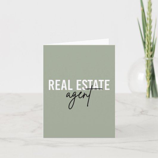 Real Estate Agent | Giften voor Realtor Kaart (Voorkant)