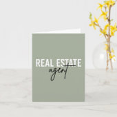 Real Estate Agent | Giften voor Realtor Kaart (Gele Bloem)